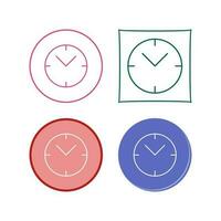 Unique Clock Vector Icon