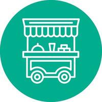 Food cart Vector Icon Design