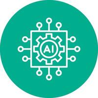 Artificial intelligence Vector Icon Design