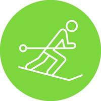 Skiing Vector Icon Design