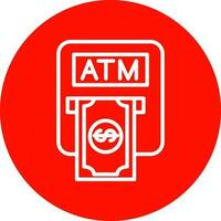 Atm machine Vector Icon Design