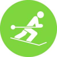 Skiing Vector Icon Design