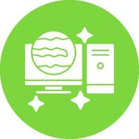 Desktop computer Vector Icon Design