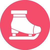 Ice skating Vector Icon Design