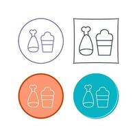 Food and Beer Vector Icon