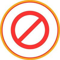 Ban Vector Icon Design