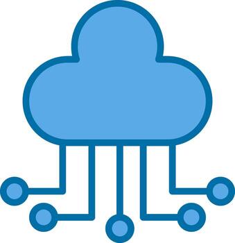 diseño de icono de vector de computación en la nube