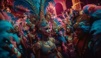 vistoso bailarines celebrar tradicional festival con alegría generado por ai foto