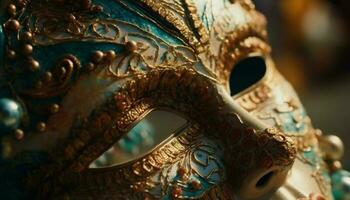 florido máscara de veneciano cultura antiguo elegancia generado por ai foto