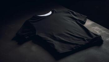 Elegant men shirt design on dark background generated by AI photo