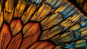 Vibrant leaf design, nature abstract beauty generated by AI photo