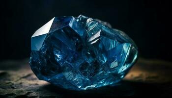 Shiny gemstones illuminate, reflecting wealth and beauty generated by AI photo