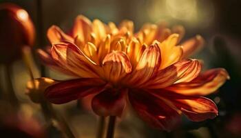 Vibrant dahlia bouquet, beauty in nature decor generated by AI photo