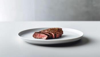 Grilled fillet steak, fresh and marbled meat generated by AI photo