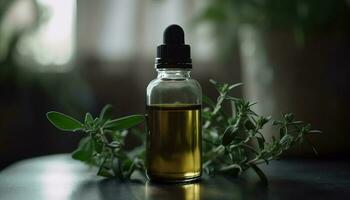 Freshness and health in a bottle of oil generated by AI photo