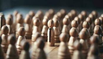 Success in strategy, teamwork wins chess battle generated by AI photo