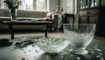 elegante vaso vasos refleja moderno Doméstico vida generado por ai foto
