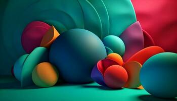 Vibrant colored balloons symbolize birthday celebration fun generated by AI photo