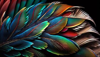 Vibrant colors abstract shapes tropical beauty illustrated generated by AI photo