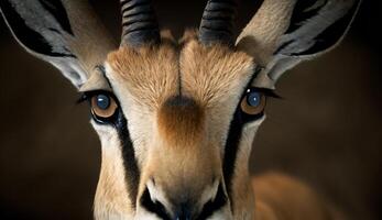 con cuernos impala posando frente ver mirando alerta generado por ai foto