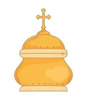 católico sagrado dorado cofre icono vector