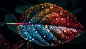 frescura y belleza en naturaleza mojado gotas generado por ai foto