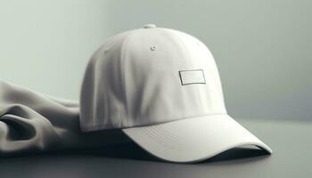 Blue baseball cap with clean modern design generated by AI photo