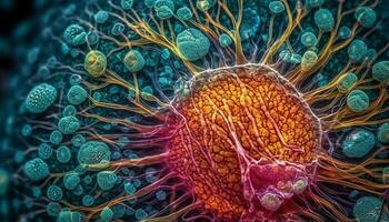 magnificado humano colon revela canceroso tumor crecimiento generado por ai foto