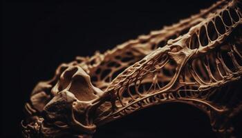 Ancient lizard spine, a window to zoology generated by AI photo