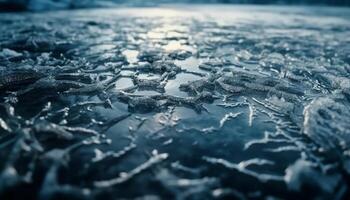 invierno ola refleja maravilloso texturizado belleza de naturaleza generado por ai foto