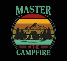 Master of the campfire t shirt design vector