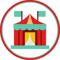 diseño de icono de vector de carpa de circo