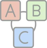 Abc block Vector Icon Design