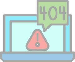 Diseño de icono de vector de error 404