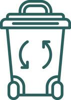 Recycle Bin Vector Icon Design