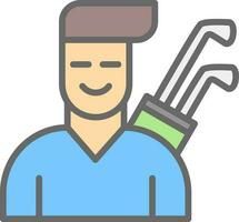 Golfer Vector Icon Design