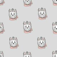 Yorkshire Terrier Seamless Pattern vector