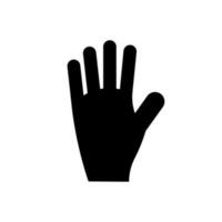 Hand black silhouette vector