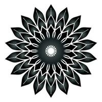 Abstract decorative geometric flower illustration vector