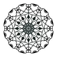 Abstract simple mandala art isolated on white background vector