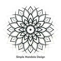 Simple mandala design isolated on white background vector
