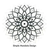 Simple mandala design isolated on white background vector