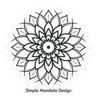 sencillo mandala diseño aislado en blanco antecedentes vector