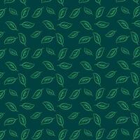 hand drawn decorative leaf pattern vector