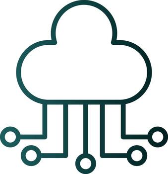 diseño de icono de vector de computación en la nube