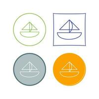 Small Yacht Vector Icon