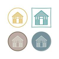 Wood Cabin Vector Icon