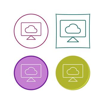 icono de vector de sistema de nube