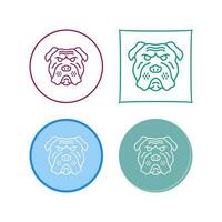 icono de vector de bulldog