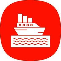 Ferryboat Vector Icon Design